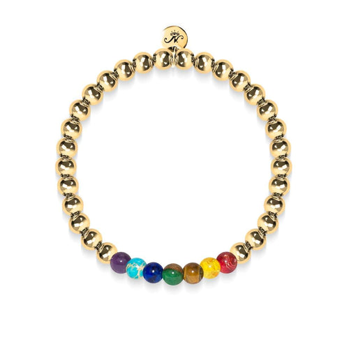 Chakra | 18 Karat Gold | Edelstein-Ausdrucksarmband